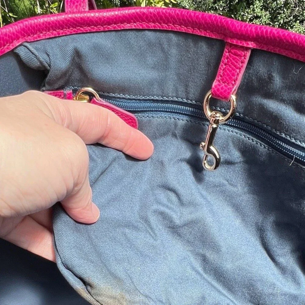 COACH City Tote Bright Violet PINK w Gold Hardware Womens Shoulder Bag AUTHENTIC - Picture 9 of 15